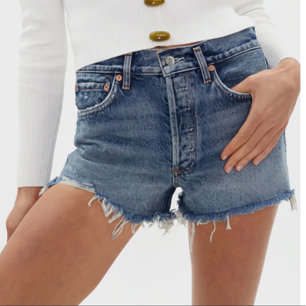 AGOLDE Parker shorts in Rock Steady - high waisted